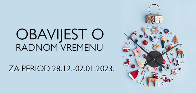 Obavijest o radnom vremenu tvrtke ASBIS u periodu od 28.12. do 02.01.2023.