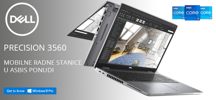 Precision 3560 Mobile Wokrstation - - Snaga je u detaljima! Provjerite ponudu u ASBIS-u za Dell Precision radne stanice. Snažne